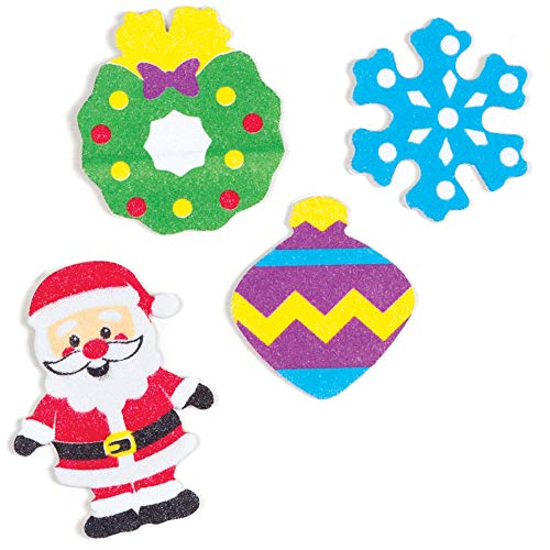 Baker Ross Pegatinas de espuma navideñas (Pack de 120) para manualidades navideñas infantiles