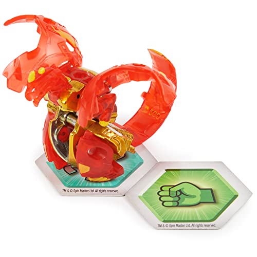 BAKUGAN Evolutions' Platinum Series DRAGONOID-Pelota con núcleo de Metal para Mayor Fuerza de penetración, Color Rojo/Dorado, Medium (Spin Master 6063485)