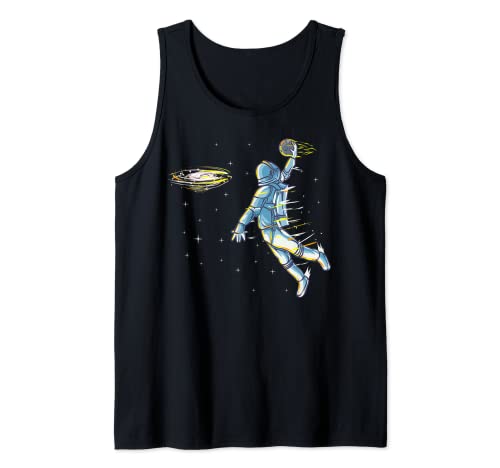 Baloncesto Espacio Astronauta Slam Dunk Ciencia Deportes Humor Camiseta sin Mangas