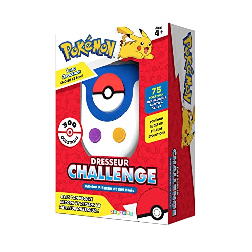 BANDAI Entrenador Challenge-Quizz Juego Interactivo, sin Pantalla, en el Universo Pokémon-Habla francés-ZZ22125, ZZ22125