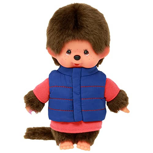 Bandai – Monchhichi – Peluche Monchhichi – Peluche icónico de los años 80 – Peluche Suave 20 cm para niños y Adultos – SE233878