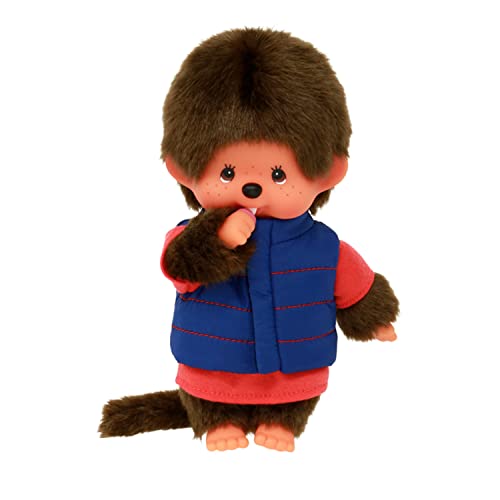 Bandai – Monchhichi – Peluche Monchhichi – Peluche icónico de los años 80 – Peluche Suave 20 cm para niños y Adultos – SE233878