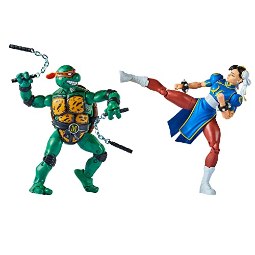 Bandai - Multipack Tortugas Ninja y Street Fighter - Mike vs Chun Li Multicolor P81252