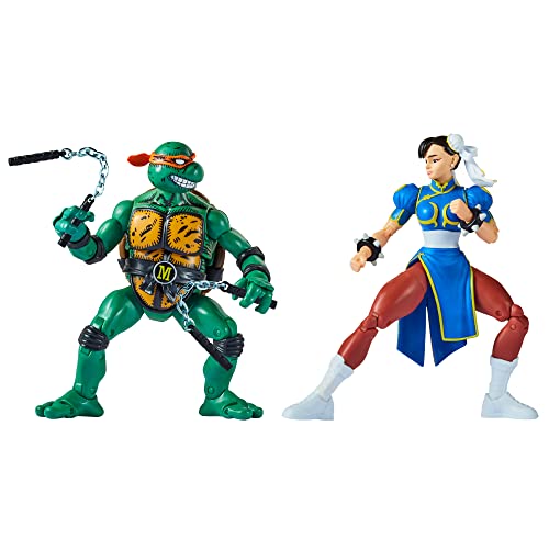 Bandai - Multipack Tortugas Ninja y Street Fighter - Mike vs Chun Li Multicolor P81252