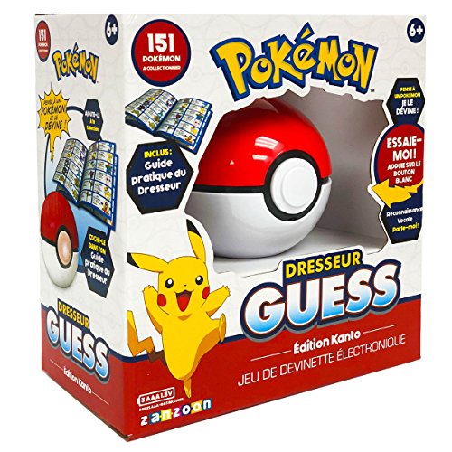 Bandai - Pokémon - Guess Kanto Trainer - Poké Ball - Juego electrónico - Habla francés - 80598