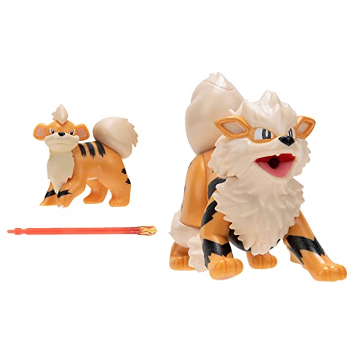 BANDAI - Pokémon - Pack de evolución caninos y arcaninos - Figura caninos de 5 cm + Figura arcanina 10 cm - Figuras Pokémon con Acabado Especial - JW2804