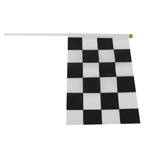 Banderas de Carreras, Bandera a Cuadros Reutilizable Que No Destiñe, Lavable en Blanco y Negro para Eventos Deportivos de Carreras de Coches de Control Remoto, Fiesta en Casa