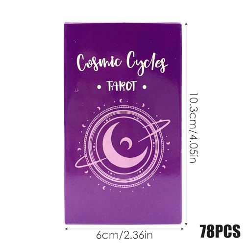 Baraja De 78 Cartas De Tarot - Juego De Cartas De Tarot | Barajas De Tarot Estándar Versión En Inglés para Adivinación del Destino, Juegos De Fiesta, Regalo De Bruja, Juego De Mesa para Principiantes