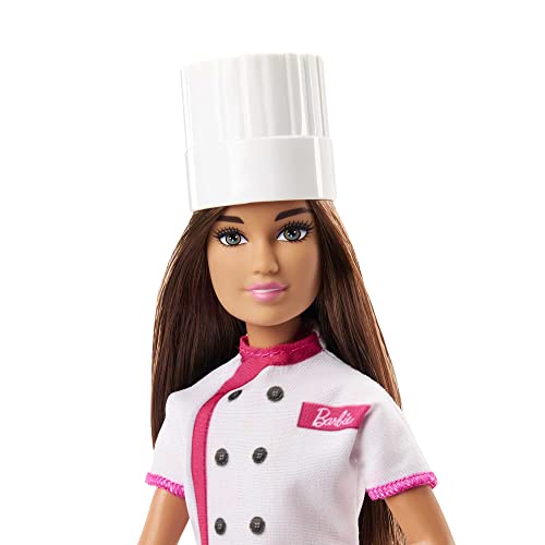 Barbie Tú Puedes Ser Chef pastelera Muñeca profesiones con accesorios, juguete +3 años (Mattel HKT67)