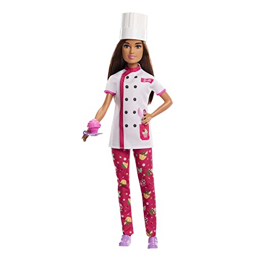 Barbie Tú Puedes Ser Chef pastelera Muñeca profesiones con accesorios, juguete +3 años (Mattel HKT67)