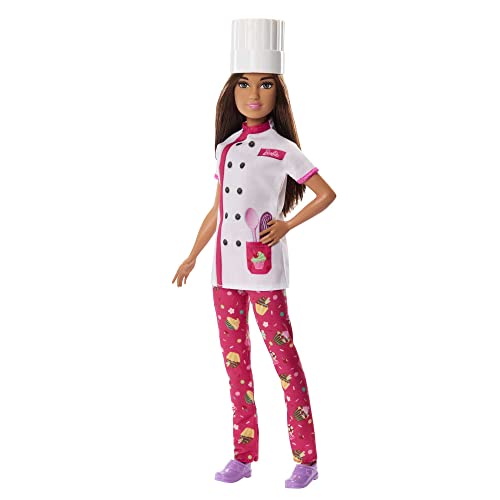 Barbie Tú Puedes Ser Chef pastelera Muñeca profesiones con accesorios, juguete +3 años (Mattel HKT67)