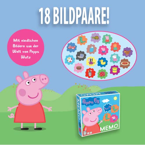 Barbo Toys Juguetes de Peppa Pig - Juegos de Memoria para Niños Desde los 3 Años - Juego de Cartas Infantiles con 36 Piezas - Juguete Educativo - Licencia Oficial del Juego de Peppa Pig