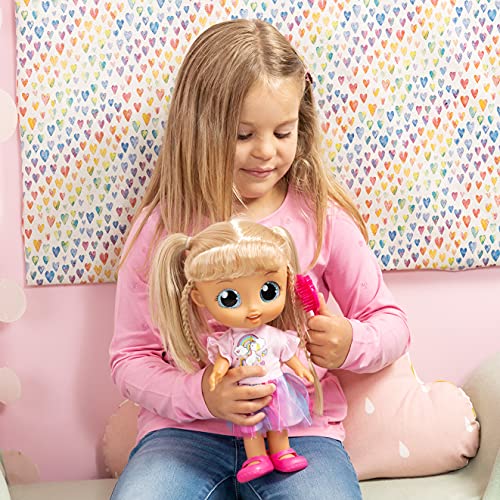 Bayer Design Muñeca City Girl con Pelo Largo para peinar, interactiva, da Besos y ríe con Accesorios, muñeco Funcional