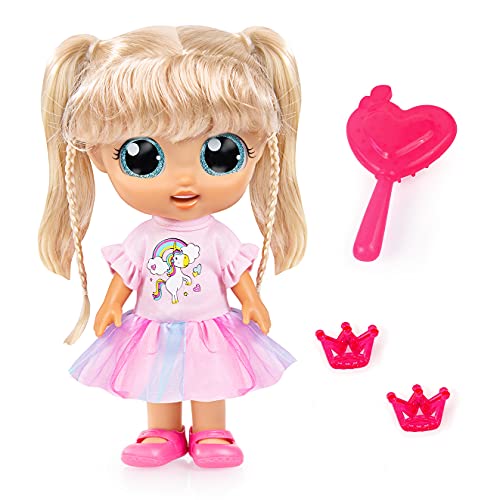 Bayer Design Muñeca City Girl con Pelo Largo para peinar, interactiva, da Besos y ríe con Accesorios, muñeco Funcional