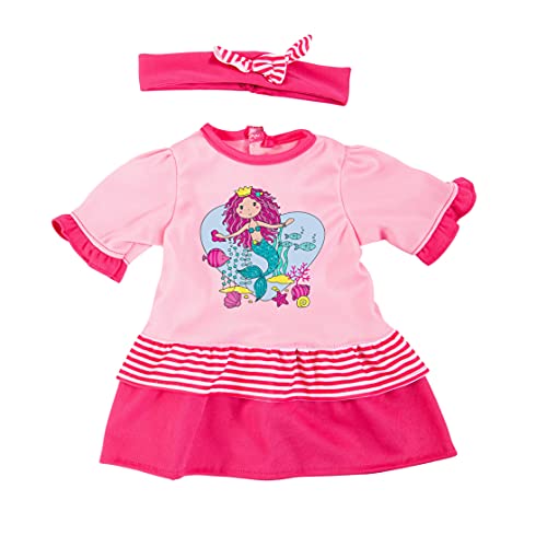 Bayer Design- Ropa 33 a 38 cm, Accesorios para muñeca, Vestido, Chaqueta y Cinta para el Pelo, Traje, Juego con la Sirena, Color rosa, azul (83882AA) , color/modelo surtido