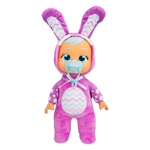 Bebés Llorones Tiny Cuddles Conejito Lily/Muñeca Suave y Blanda 25cm, Llora Lagrimas de Verdad Incluye Pijama Conejito Rosa - Juguete para niños y niñas +18 Meses