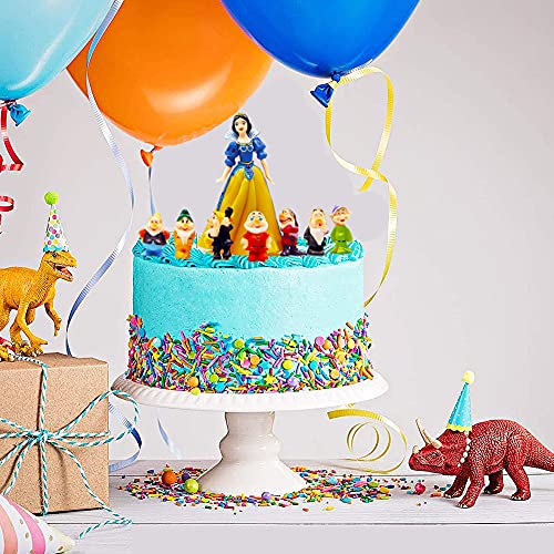 BESTZY Blancanieves EI Siete Enanitos Cake Topper Mini Figuras Set Decoración para Tartas Princesa Figure de Colección Niños Fiesta de Cumpleaños Decoraciones 8 pcs