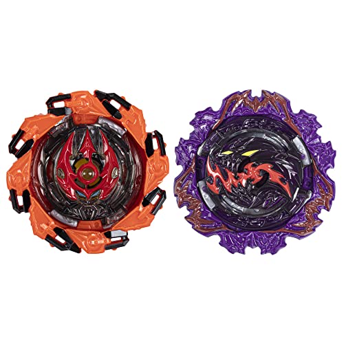 Beyblade Burst QuadStrike Dual Pack de 2 peonzas de competición Ambush Nyddhog N8 y Chain Poseidon P8