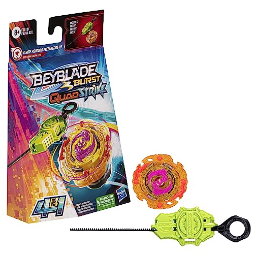 Beyblade Burst QuadStrike, Kit Inicial con Top Flame Pandora Everlasting P8, Juego de Batalla con Lanzador