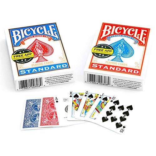 Bicycle Cards: Bicycle Poker Size Jumbo Index Playing Cards (1 Dozen Decks, 6 Red and 6 Blue) by Bicycle