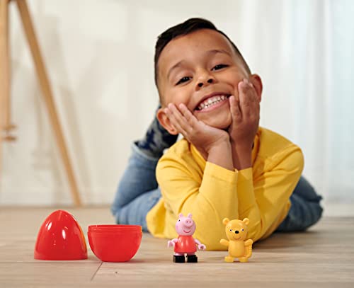 Big-Bloxx Peppa Pig Funny Eggs - Complemento a los Juegos de la Serie Big-Bloxx con Tres Figuras de Peluches envueltas en Huevos de Colores para niños a Partir de 18 Meses