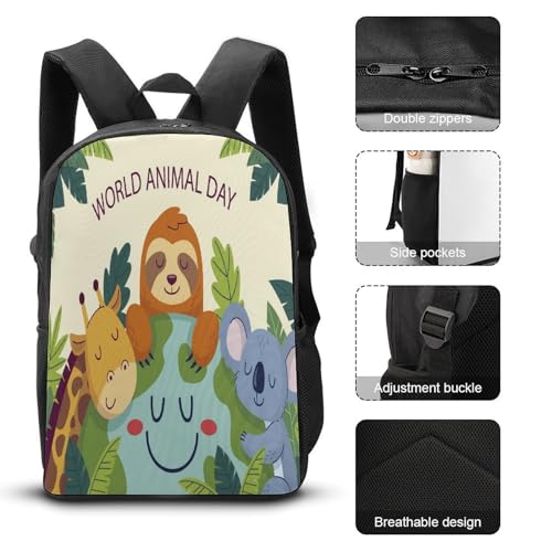 BIJOOT Mochila escolar para niños con estampado 3D de animales, películas de Anime para niños, mochilas de viaje, bolsas para libros, mochila escolar para niños