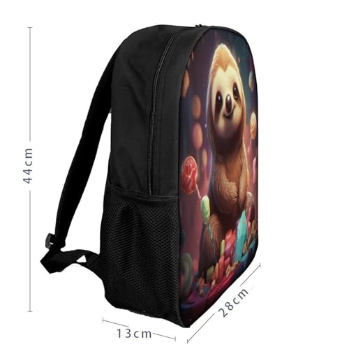 BIJOOT Mochila escolar para niños con estampado 3D de perezoso, películas de Anime para niños, mochilas de viaje, bolsas para libros, mochila escolar para niños