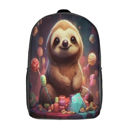 BIJOOT Mochila escolar para niños con estampado 3D de perezoso, películas de Anime para niños, mochilas de viaje, bolsas para libros, mochila escolar para niños