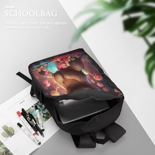 BIJOOT Mochila escolar para niños con estampado 3D de perezoso, películas de Anime para niños, mochilas de viaje, bolsas para libros, mochila escolar para niños