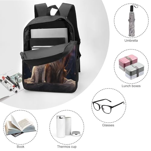 BIJOOT Mochila escolar para niños con estampado 3D de perros y gatos, películas de Anime para niños, mochilas de viaje, bolsas para libros, mochila escolar para niños