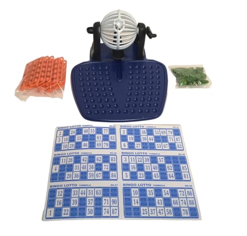 Bingo de 48 carpetas con brújula giratorio juego bingo lotería bingo bingo lote con cesta para pesca automática 48 carpetas Bingo con rueda de bingo automática