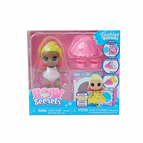 Bizak Baby Secrets Hora del Lavabo Sorpresa, Figura bebé con Accesorios, Ropa, Lavadora, Zapatos - Corazones (63242176)