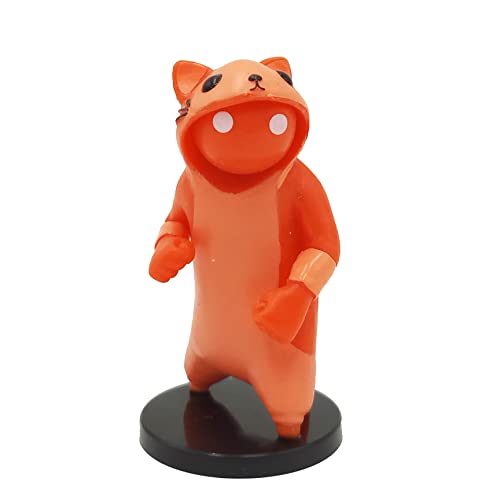 Bizak Gang Beasts, Pack de 5 Figuras en Blister Traje Gato Rojo, Figuras coleccionables del Juego multijugador de Combate (64114020), 64114020-1