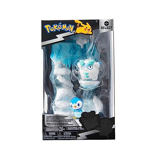 Bizak Pokemon Mini Mundo Colina Nevada + 2 Figuras Galarian Darumaka & Piplup, playset con Diferentes Niveles y Dos Figuras Incluidas (63222766)