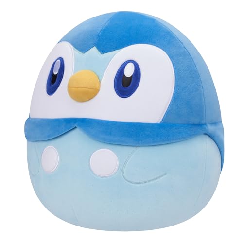 Bizak Squishmallow Piplup 35 cm, Peluche/Cojin Oficial de Pokemon Suave (63220041)