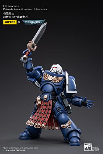 BLOOMAGE JOYTOY (BEIJING) TECH Warhammer 40k: Ultramarines Primaris Assault Vet Intercessor 1:18 Scale Action Figure Figura de acción