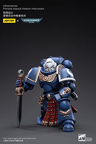 BLOOMAGE JOYTOY (BEIJING) TECH Warhammer 40k: Ultramarines Primaris Assault Vet Intercessor 1:18 Scale Action Figure Figura de acción