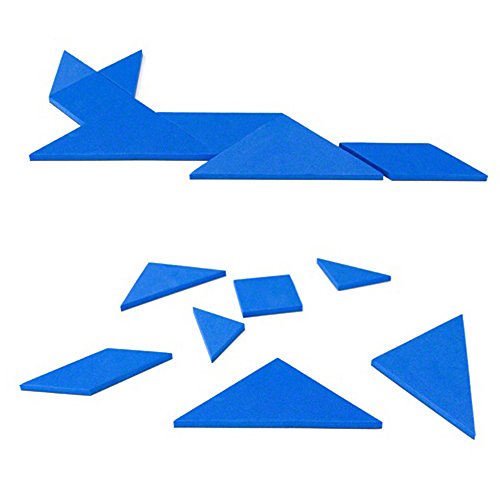 Blue Tangram Puzzle - Juego de Educational, Logic Puzzle Y Maths Para Ninos Y Adultos