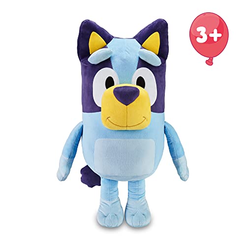 Bluey – Big Plush, Peluche del Perrito 80 centímetros, de Color Azul, Producto Oficial de la Serie Infantil de Dibujos, Suave y blandito para abrazar, niños y niñas +0 años, Famosa (BLY37000)