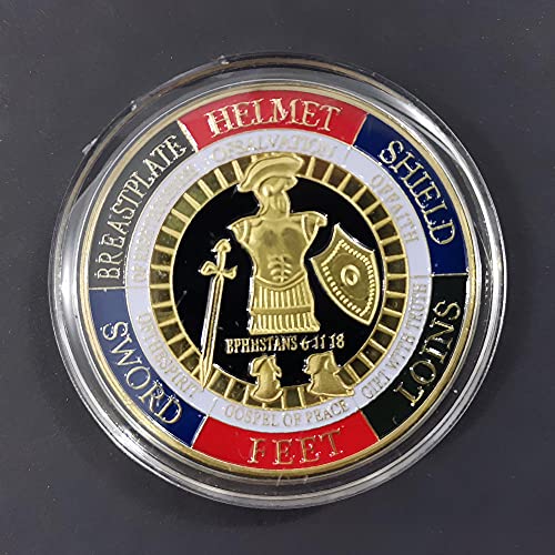 BOKJG Reto Militar de Comercio Exterior, Moneda Conmemorativa, Armadura de Dios, Juego de desafío conmemorativo, colección de Monedas de Caballero, Regalo