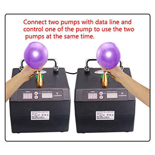 Bomba de globo eléctrica portátil Lagage, inflador de globos de modelado automático profesional, bomba de globo eléctrico con temporizador para decoración de fiestas y eventos