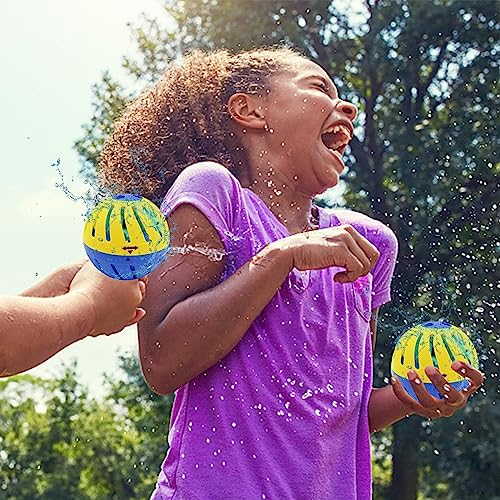 Bombas Agua, 50 Bombas Agua Reutilizables, Globos Agua con función Temporizador, Bomba Agua llenado rápido, Juguetes Agua con Bolsa Malla para la Familia al Aire lib