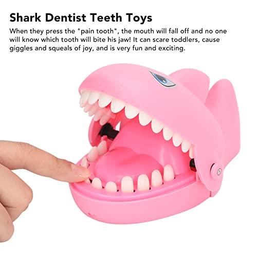 BORDSTRACT Shark Dentist Game Shark Teeth Toys Game Biting Finger Game Classic Biting Finger Hand Games Shark Chomp Hungry Juguetes Divertidos para Niños Padres E Hijos Amigos Interactivo(Pink)