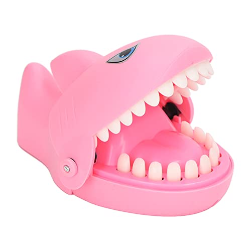 BORDSTRACT Shark Dentist Game Shark Teeth Toys Game Biting Finger Game Classic Biting Finger Hand Games Shark Chomp Hungry Juguetes Divertidos para Niños Padres E Hijos Amigos Interactivo(Pink)