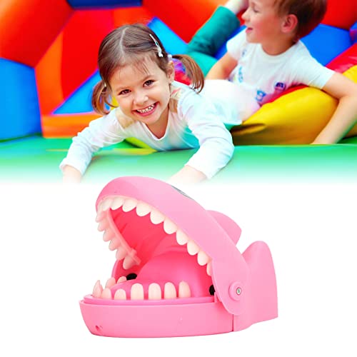 BORDSTRACT Shark Dentist Game Shark Teeth Toys Game Biting Finger Game Classic Biting Finger Hand Games Shark Chomp Hungry Juguetes Divertidos para Niños Padres E Hijos Amigos Interactivo(Pink)