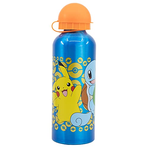 Botella de agua infantil reutilizable de aluminio de 530 ml de Pokemon