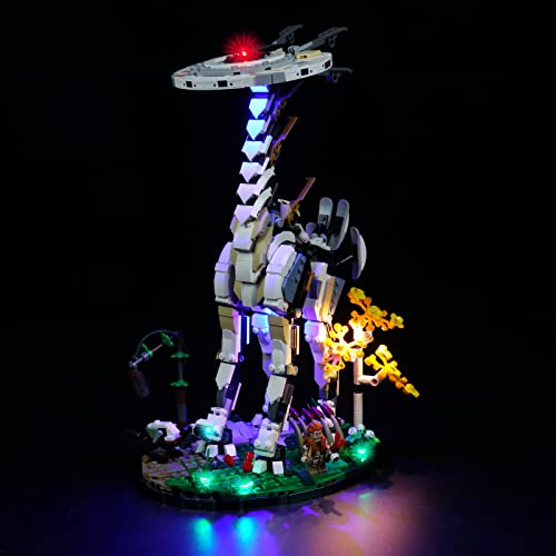 BrickBling 76989 Luz LED para Lego Horizon Forbidden West: cuello largo (sin juego de Lego), kit de iluminación DIY compatible con bloques de construcción Lego Horizon modelo