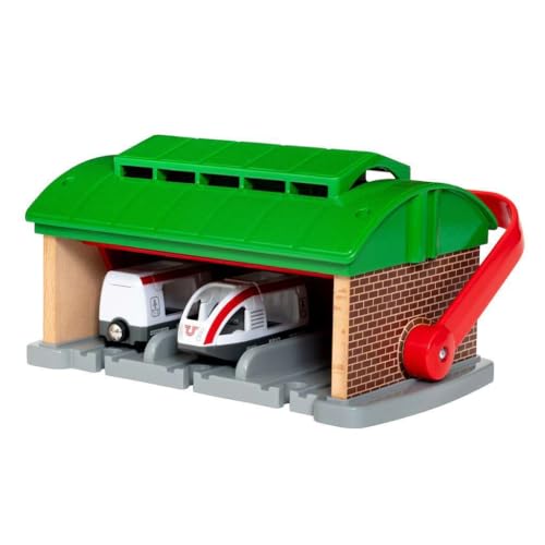 BRIO World - Cochera para Trenes con asa, Accesorios para Circuito de Tren, Set da 3 Piezas, Edad 3+ Años