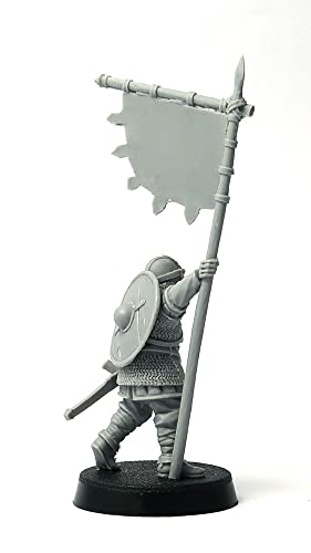 Brother Vinni Viking Standard Bearer Miniature, Wargame, Saga 28 mm, Resina