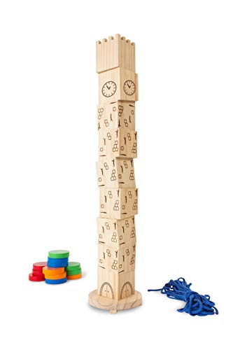 BS Toys- Torre de Equilibrio, Bloque 7,5 cm x 7 (BuitenSpeel B.V. GA232)